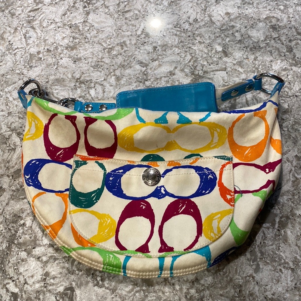 Coach Hampton Scribble Pastel Purse